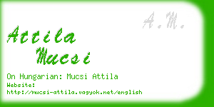 attila mucsi business card